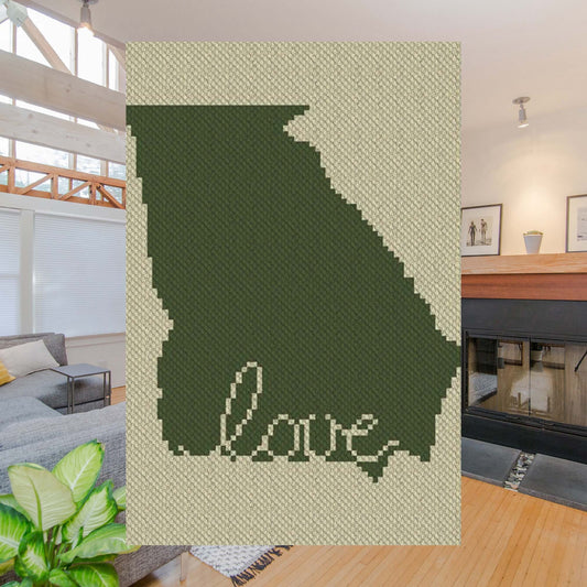 Georgia Love C2C Crochet Afghan Pattern