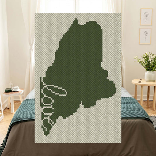 Maine Love C2C Afghan Crochet Pattern