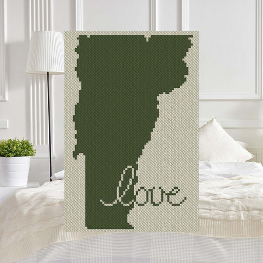 Vermont Love C2C Afghan Crochet Pattern