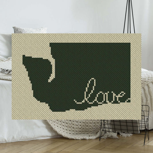 Washington Love C2C Afghan Crochet Pattern