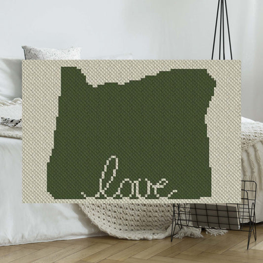 Oregon Love C2C Afghan Crochet Pattern