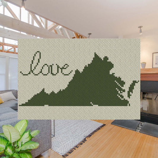 Virginia Love C2C Afghan Crochet Pattern