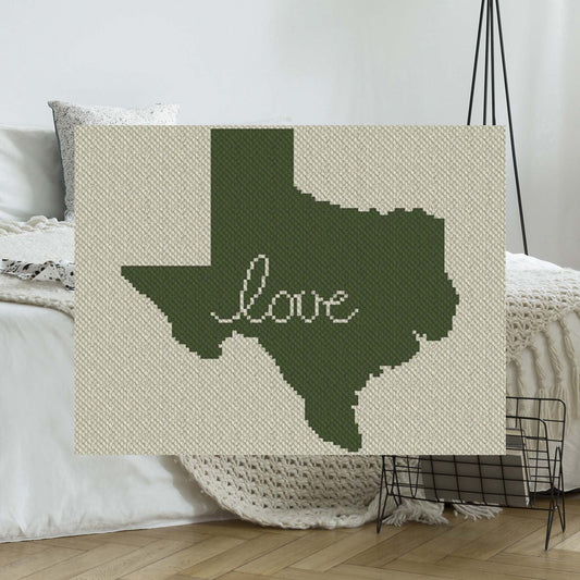 Texas Love C2C Afghan Crochet Pattern