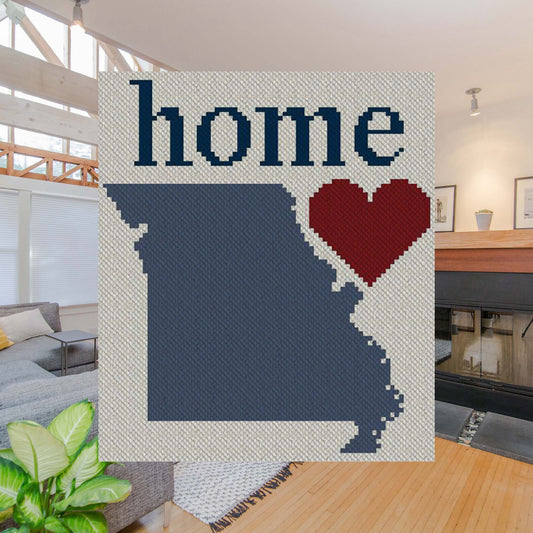 Missouri Home C2C Afghan Crochet Pattern