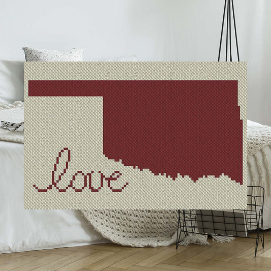 Oklahoma Love C2C Afghan Crochet Pattern