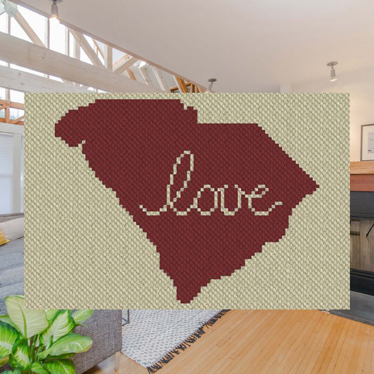 South Carolina Love C2C Afghan Crochet Pattern