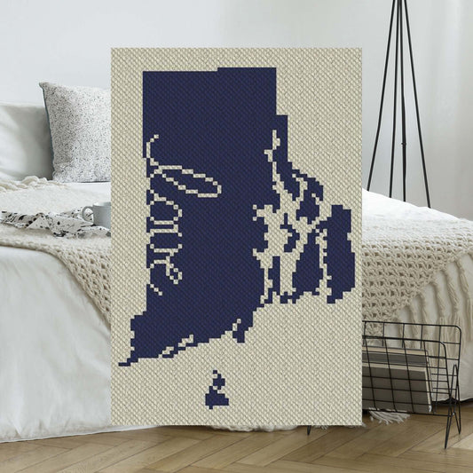 Rhode Island Love C2C Afghan Crochet Pattern